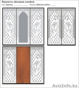 Пескоструйные рисунки на зеркала шкафов-купе #96725