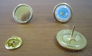 Заготовка для производства значка с полимерной линзой,  диаметром 25 мм  #103769