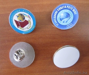 Заготовка для оперативного производства значка методом сублимации,  круглая Д-24 #103777