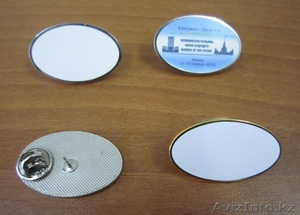 Заготовка для оперативного производства значка методом сублимации,  овальная 35м #103780