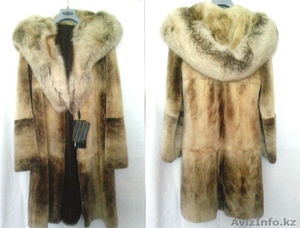 свингер из меха стриженой норки, обрамление-чернобурка #121850