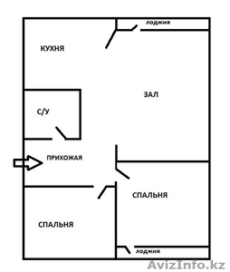 3комн. Набережная. Гребной канал. #155091