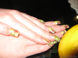 НАРАЩИВАНИЕ ногтей,  дизайн,  аква,  френч,  Маникюр, Парафинотерапия. #193836