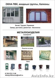 Окна ПВХ,  входные группы,  балконы. Металлоизделия #200602