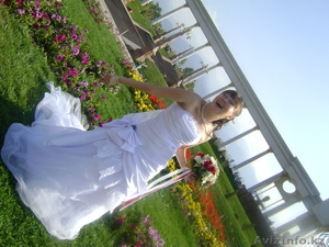 Шикарное Свадебное платье шлейф 1 метр. #241311