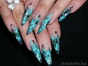 ШИКАРНЫЕ НОГТИ ИЗ ГЕЛЯ И АКРИЛА,  ВОСХИТИТЕЛЬНЫЙ ДИЗАЙН #221327
