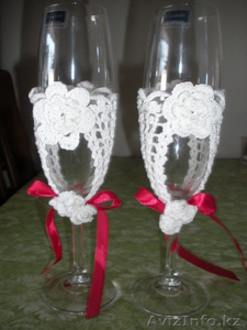 свадебные бокалы ручной работы #298886