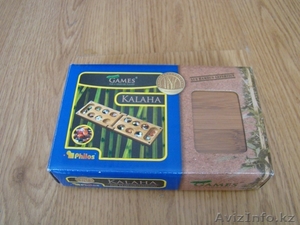 Настольная игра Калаха-Мангала- дорожная версия из бамбука  #340707