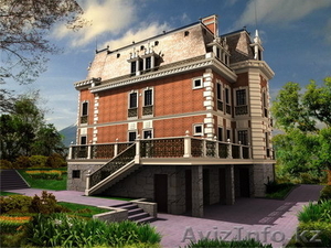 Эскизный проект экстерьеров домов и общественных зданий.        #400867