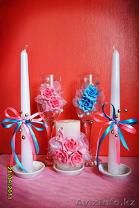 Оформление свадебного шампанского,  бокалов #397135