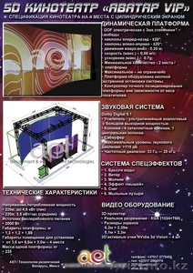 Аттракцион с окупаемостью – 3-9 месяцев! Виртуальный 5D кинотеатр Аватар-VIP #448910