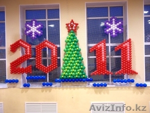 Новогоднее оформление воздушными шарами,  в Алматы #460144