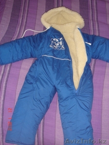 Детский комбинезон на зиму,  1, 5-2 года,  натуральный мех #505809