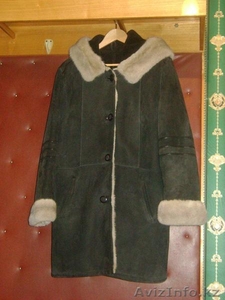 Дубленка женская. Размер 46-48. Натуральная,  с капюшоном. #514955