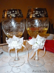 Свадебные бокалы,  шампанское,  вино и т.д. #505182