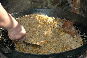 Продам большой узбекский чугунный казан с очагом из нержавеющей стали #520916