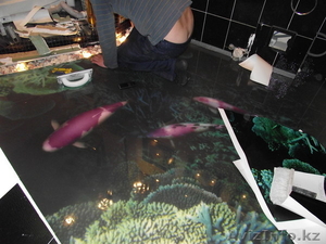 3 D полы, наливные полы,  монтаж  #584649