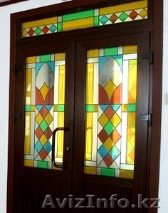 Изготовление красочных витражей на заказ #567024