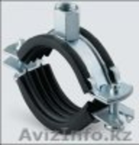 Хомуты металлические с резиновой прокладкой #617624