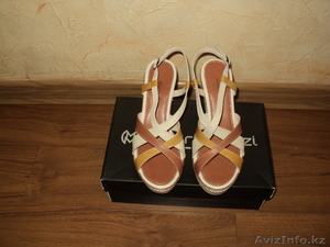 босоножки кожанные летние платформа удобная обувь  #665544