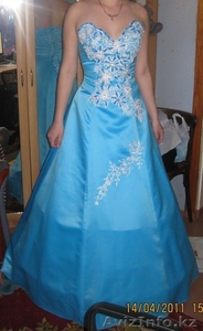 Выпускное платье, голубого цвета,  б/у в отличном состоянии #650711