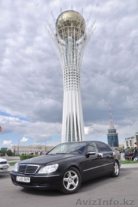 Мерседес W 220, Черный,  Long,  #689572