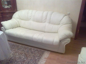 Мягкий уголок,  белый,  кожа,  3+2+1 #703451