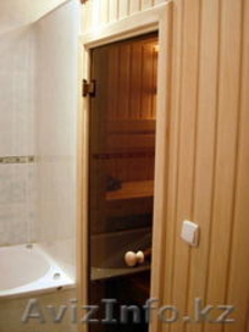 Двери для парной из каленого стекла  #704463