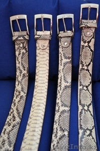 РЕМЕНЬ ИЗ КОЖИ ПИТОНА - ручная работа,  Италия. #710124