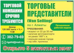 Требуются торговые представители! #709928