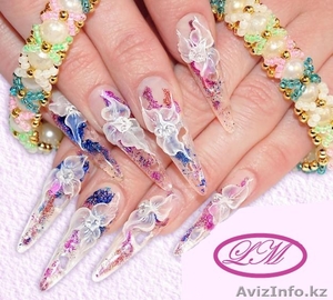 Наращивание ногтей(акрил гель, типсы)  #748915