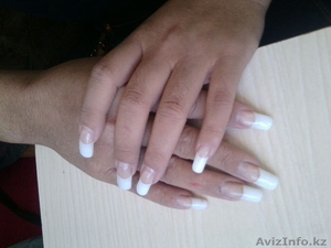 1500 тенге наращивание ногтей на дому. #635896