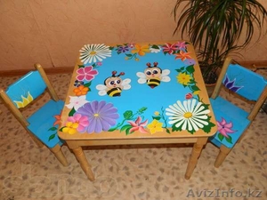 Столик со стульчиками ручной работы #781339