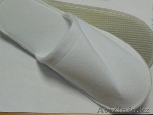 Тапочки одноразовые, ткань - махра, подошва -3 мм.Доставка по РК. #802608