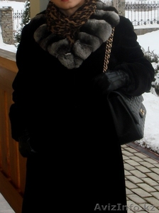 Срочно! Недорого! Итальянская шуба: стриженная норка, воротник:шиншилла #804965