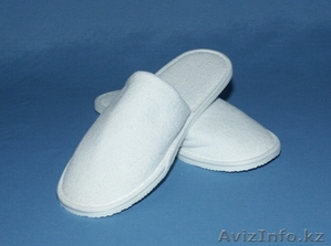 Тапочки одноразовые, ткань - велюр, подошва -эвапласт 5 мм.Доставка по РК. #802588