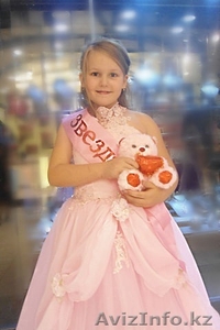 Бальное розовое платье для девочки 8-10лет #827920