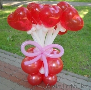 Шары-сердца на 14 февраля в Алматы. Подарок на 14 февраля. ЦП «МаКо» #830723