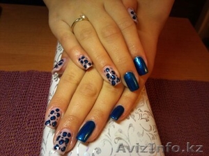 Наращивание ногтей, дизайн акрилом #442687
