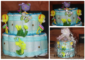 Изготовление тортов из памперсов,  пеленок,  полотенчиков #276786