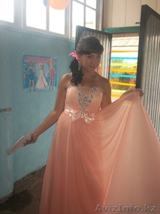 платье розовое длинное со стразами #906113