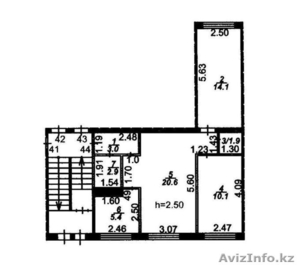 3-х комнатаная в центре на Алиханова 18  #901357