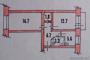 2-х комнатная,  центр,  кирпич,  2 этаж... #903270