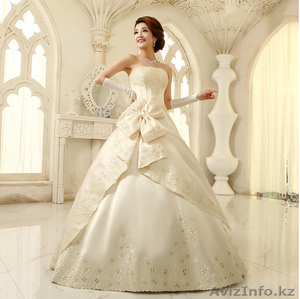 Новое Свадебное платье с бантом #927530