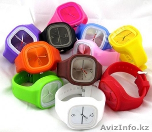Часы «Jelly Watch» с разноцветными силиконовыми ремешками #932999