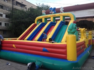 продается Батут уличный с 4 горками 7 x 7 . #924125