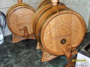 Настольный коньячный автомат - резная дубовая бочка из скального дуба  #941270