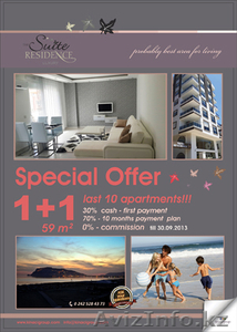 квартиры 1+1 в Сюите комплексе #964622