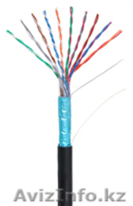 Кабель NETLAN F/UTP 10 пар,  Кат.5,  внешний,  PE -40C,  одножильный,  100МГц,  черный #1016123