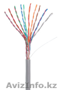 Кабель NETLAN U/UTP 10 пар,  Кат.5,  внутренний,  PVC,  одножильный,  100МГц,  серый #1016132